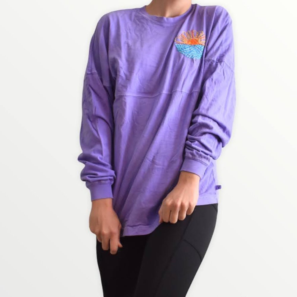 Embroidered long sleeve t shirt
